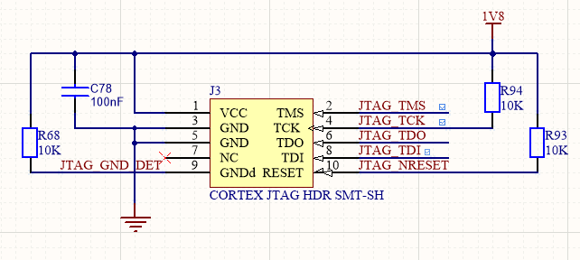 CPU JTAG connector schematic